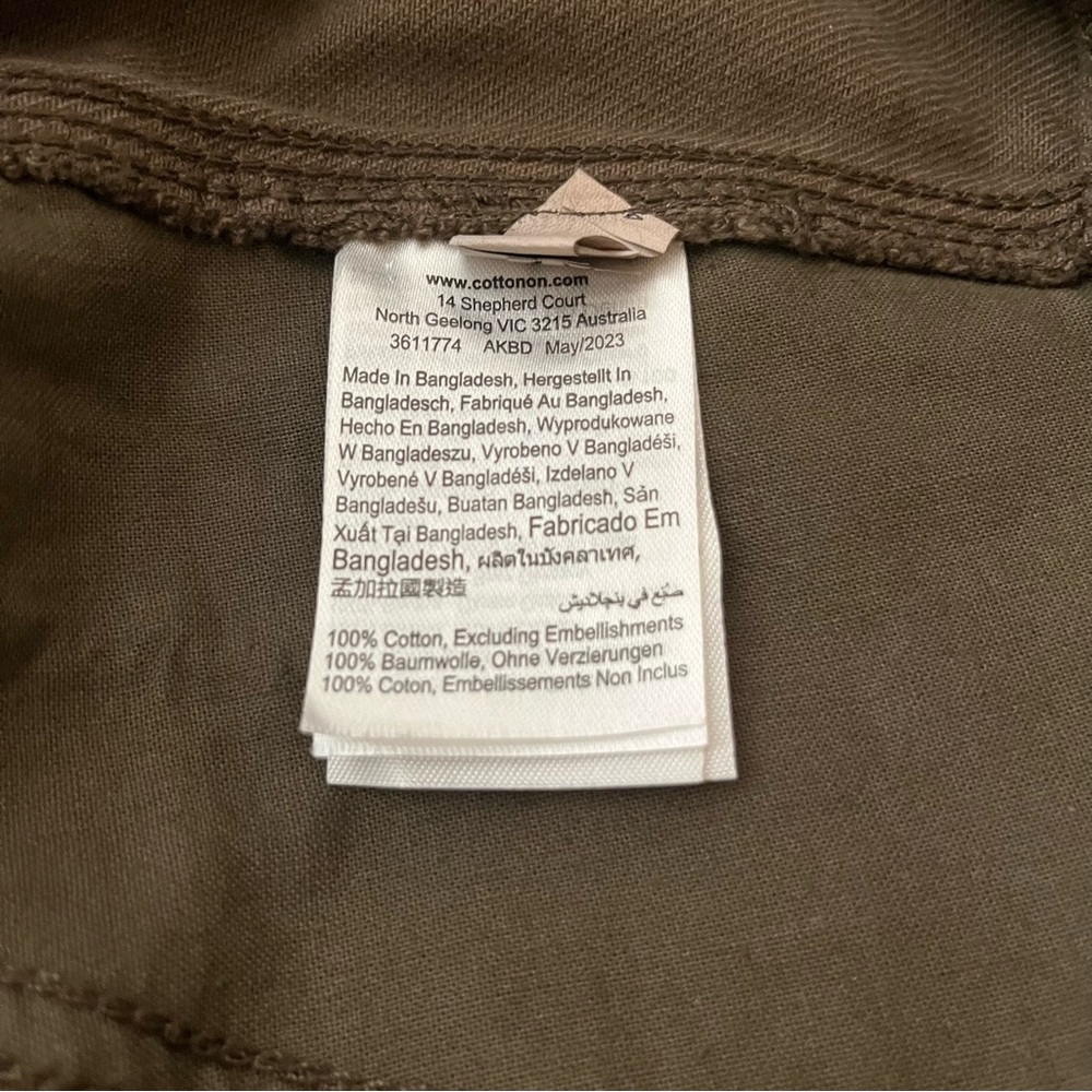 Cotton On Brown Cargo Pants Rugged Durable Design Size 38 - Picture 4 of 5